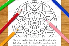 Easy Mandalas Mini Colouring Book - Preview