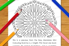 Easy Mandalas Mini Colouring Book - Preview