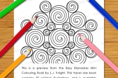 Easy Mandalas Mini Colouring Book - Preview