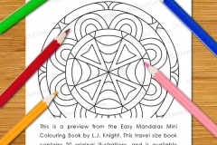 Easy Mandalas Mini Colouring Book - Preview