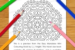 Easy Mandalas Mini Colouring Book - Preview