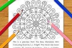 Easy Mandalas Mini Colouring Book - Preview