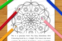 Easy Mandalas Mini Colouring Book - Preview