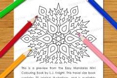 Easy Mandalas Mini Colouring Book - Preview