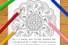 Easy Mandalas Mini Colouring Book - Preview