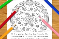 Easy Mandalas Mini Colouring Book - Preview