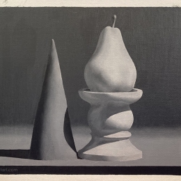Evolve Artist Block 1, #14 – Cone, Pear and Stand