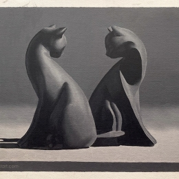 Evolve Artist Block 1, #19 – Two Cats