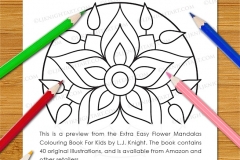 Extra Easy Flower  Mandalas Colouring Book - Preview