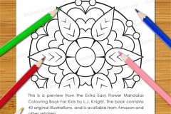 Extra Easy Flower  Mandalas Colouring Book - Preview