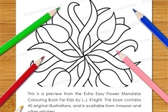 Extra Easy Flower  Mandalas Colouring Book - Preview