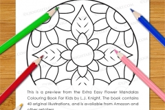 Extra Easy Flower  Mandalas Colouring Book - Preview