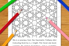 Geometric Patterns Mini Colouring Book - Preview