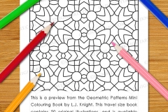 Geometric Patterns Mini Colouring Book - Preview