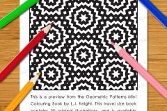 Geometric Patterns Mini Colouring Book - Preview