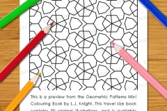 Geometric Patterns Mini Colouring Book - Preview