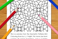 Geometric Patterns Mini Colouring Book - Preview