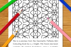 Geometric Patterns Mini Colouring Book - Preview