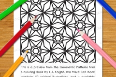 Geometric Patterns Mini Colouring Book - Preview