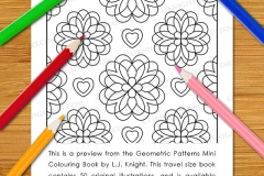 Geometric Patterns Mini Colouring Book - Preview