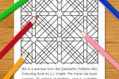 Geometric Patterns Mini Colouring Book - Preview