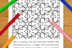 Geometric Patterns Mini Colouring Book - Preview
