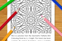 Geometric Patterns Mini Colouring Book - Preview