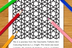 Geometric Patterns Mini Colouring Book - Preview