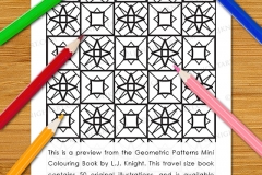 Geometric Patterns Mini Colouring Book - Preview