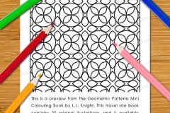 Geometric Patterns Mini Colouring Book - Preview