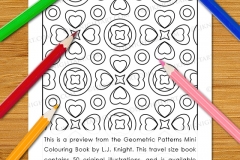 Geometric Patterns Mini Colouring Book - Preview