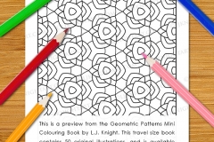 Geometric Patterns Mini Colouring Book - Preview