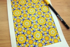 Geometric Patterns Colouring Book - Coloured Page