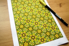 Geometric Patterns Colouring Book - Coloured Page