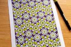 Geometric Patterns Colouring Book - Coloured Page