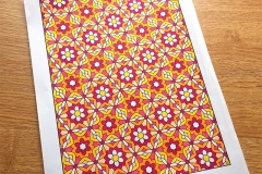 Geometric Patterns Colouring Book - Coloured Page