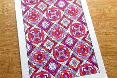 Geometric Patterns Colouring Book (Volume 1) - Coloured Page