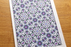 Geometric pattern colouring page