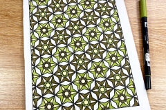 Geometric pattern colouring page