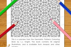 Geometric Patterns Colouring Book - Preview