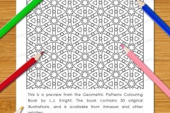 Geometric Patterns Colouring Book - Preview