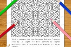 Geometric Patterns Colouring Book - Preview