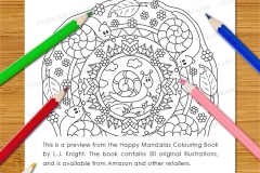 Happy Mandalas Colouring Book - Preview