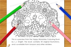 Happy Mandalas Colouring Book - Preview