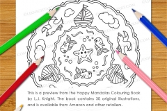 Happy Mandalas Colouring Book - Preview