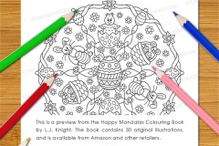 Happy Mandalas Colouring Book - Preview