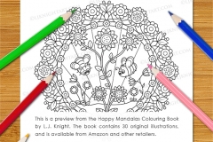 Happy Mandalas Colouring Book - Preview