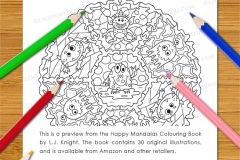 Happy Mandalas Colouring Book - Preview