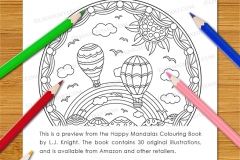 Happy Mandalas Colouring Book - Preview