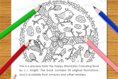 Happy Mandalas Colouring Book - Preview